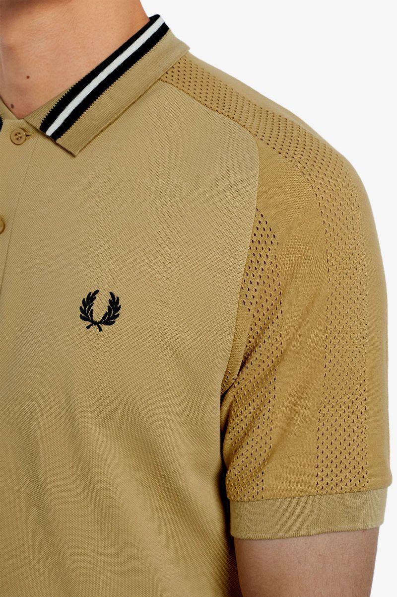 Grey Fred Perry Raglan Sleeve Polo Men's Shirts | PH 1521EBCX